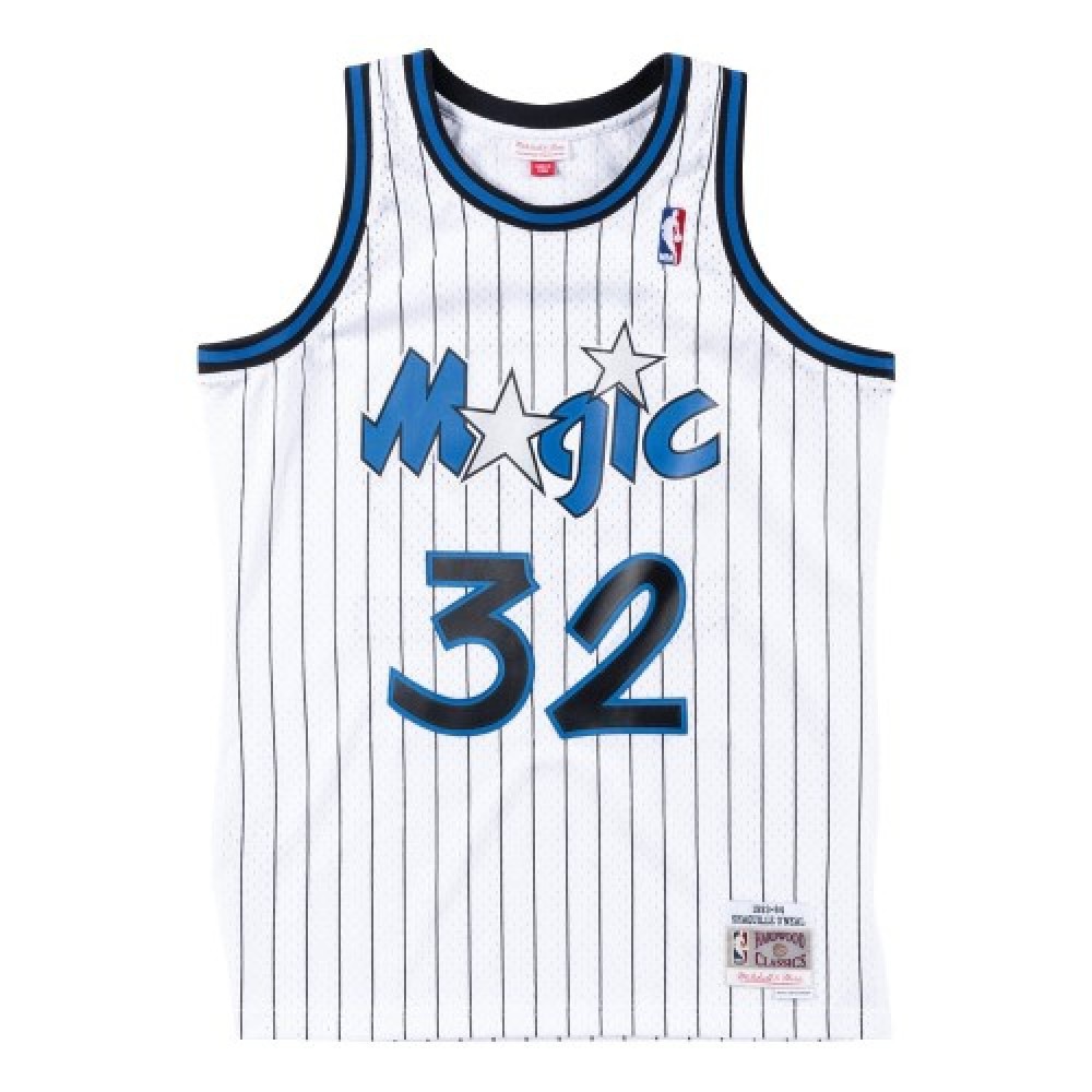 Men's Orlando Magic Shaquille O'Neal #32 Throwback White 93-94 Hardwood Classics Jersey-Pro Kit Vault | Brand New 26/27 Sports Jerseys